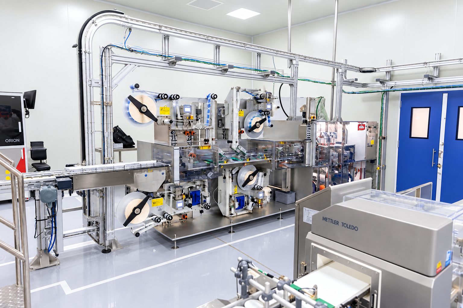 GMP-standard packaging line in our clean production facility